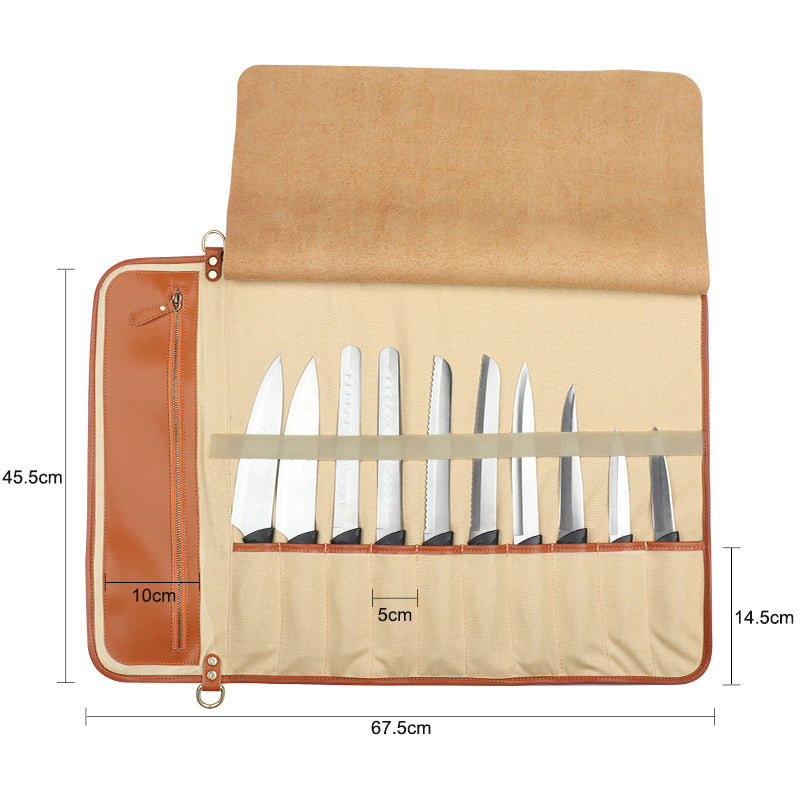 Chef Knife Storage Bag LeatherWrap Type