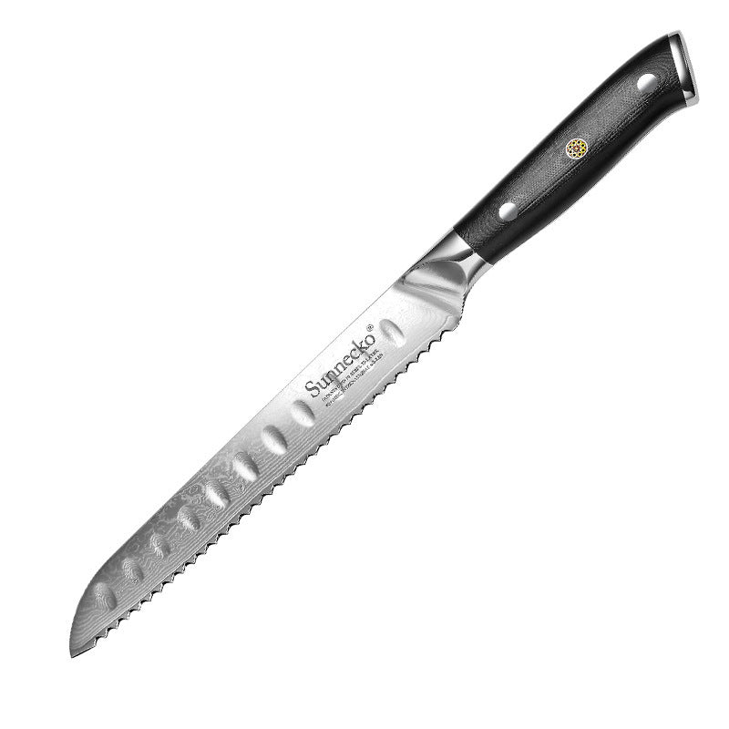 Damascus steel wave pattern baking chef special bread knife