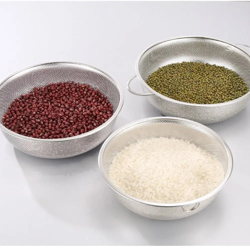 1Pc Mesh Strainer Colander Vegetables Fruit Washing Basket Sieve Bowl Spaghetti Colander Practical Draining Drainer Cleaner