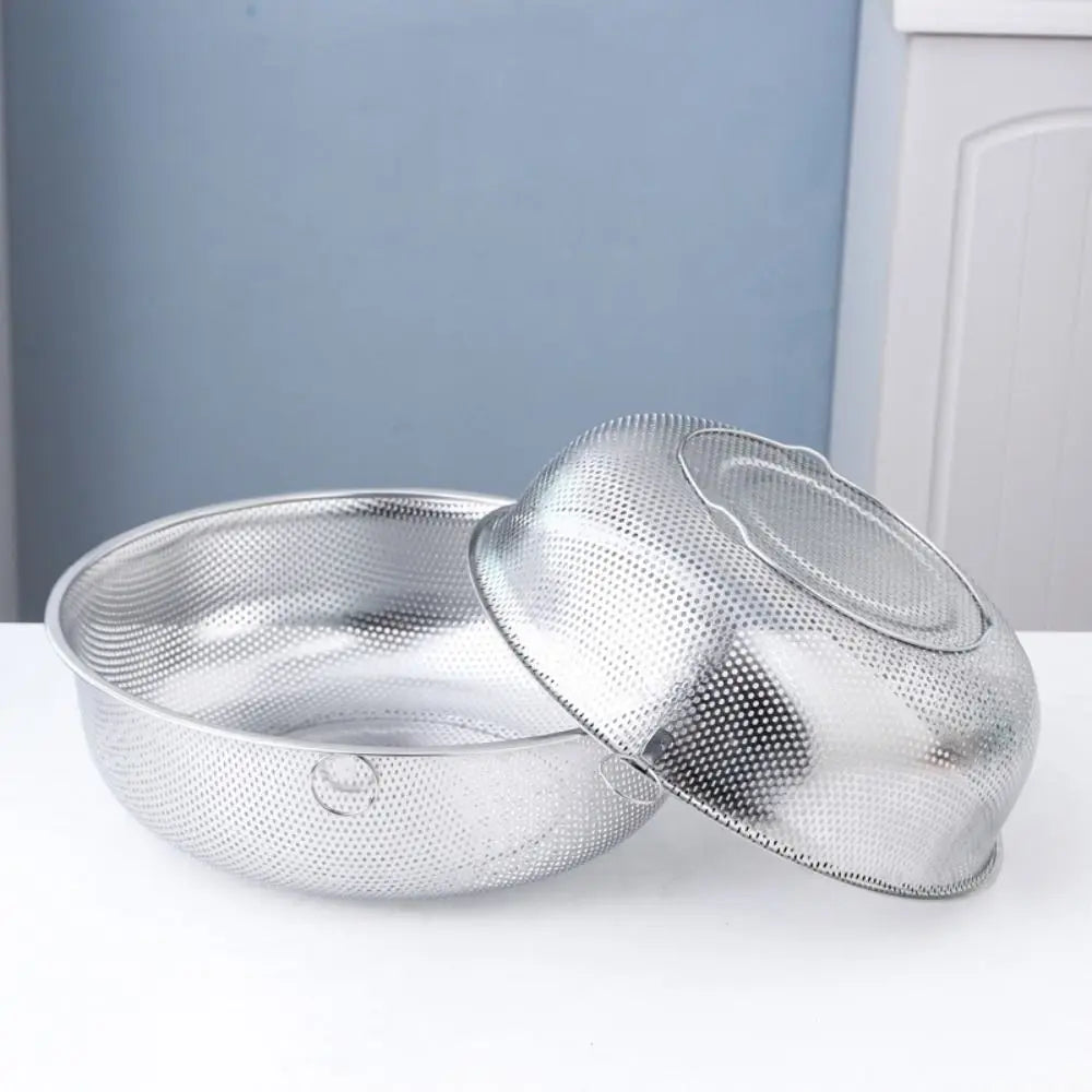 1Pc Mesh Strainer Colander Vegetables Fruit Washing Basket Sieve Bowl Spaghetti Colander Practical Draining Drainer Cleaner