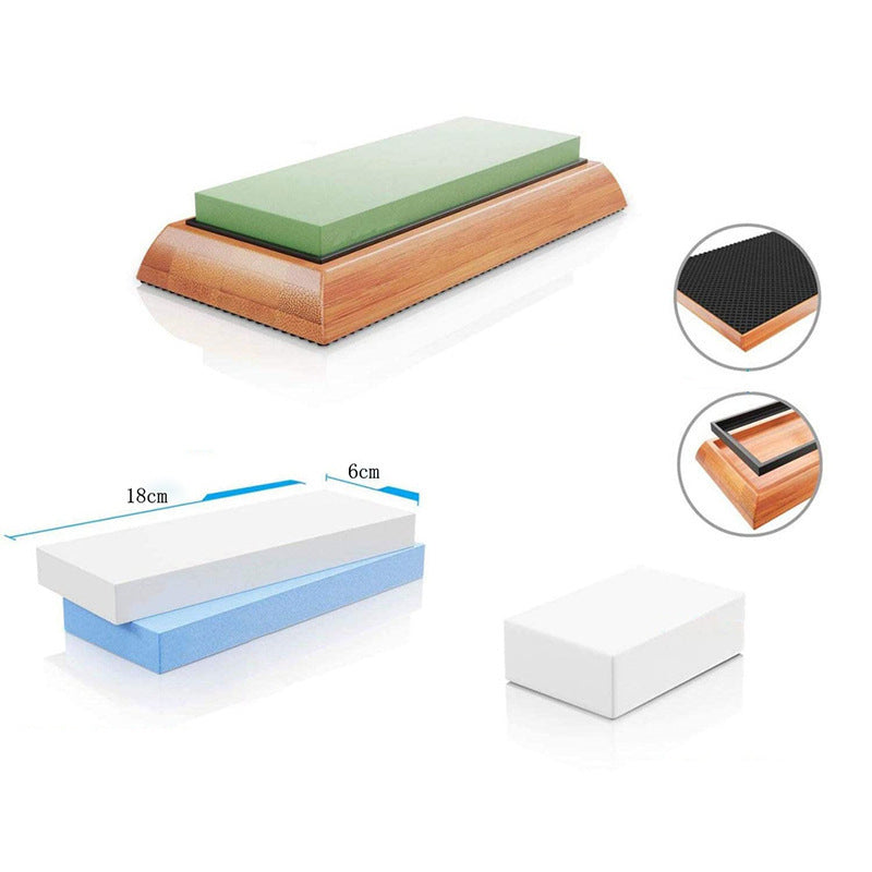 Sharpening Stone Bamboo Base Suit