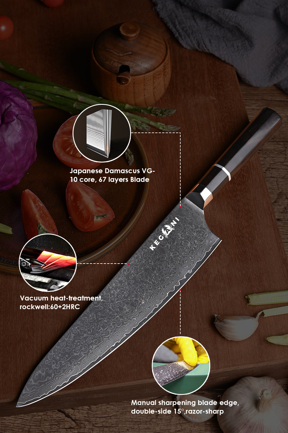 Japanese Kiritsuke Chef Knife