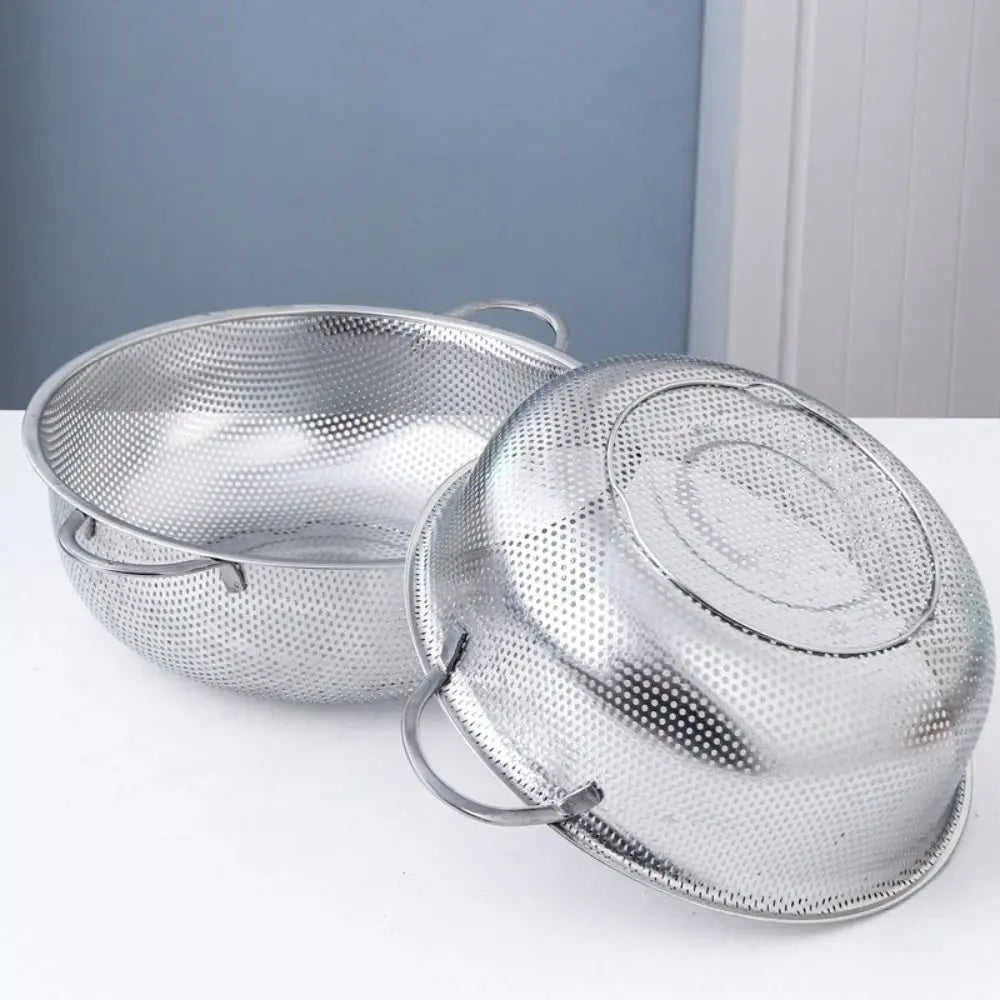 1Pc Mesh Strainer Colander Vegetables Fruit Washing Basket Sieve Bowl Spaghetti Colander Practical Draining Drainer Cleaner